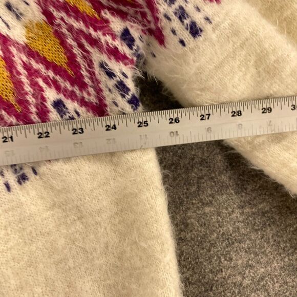 Time And Tru Sweater Pullover Women 2XL White Striped Knit Long Sleeve Casual - Picture 7 of 9